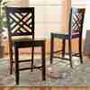 Baxton Studio Caron Modern and Contemporary Transitional Dark Brown Finished Wood 2-Piece Counter Stool Set 180-11432-Zoro